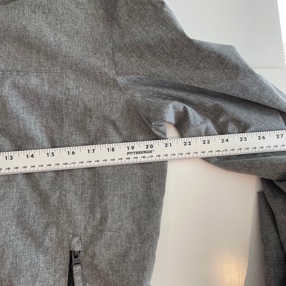 American Eagle Outfitters Gray Hooded Rain Jacket Lightweight Mens Small‎ - Picture 5 of 9